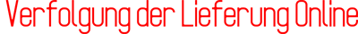 Verfolgung der Lieferung Online